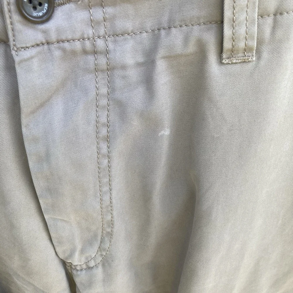 Banana Republic 36x34‎ Khaki Cargo Pants Relaxed Fit Paratrooper Y2K
